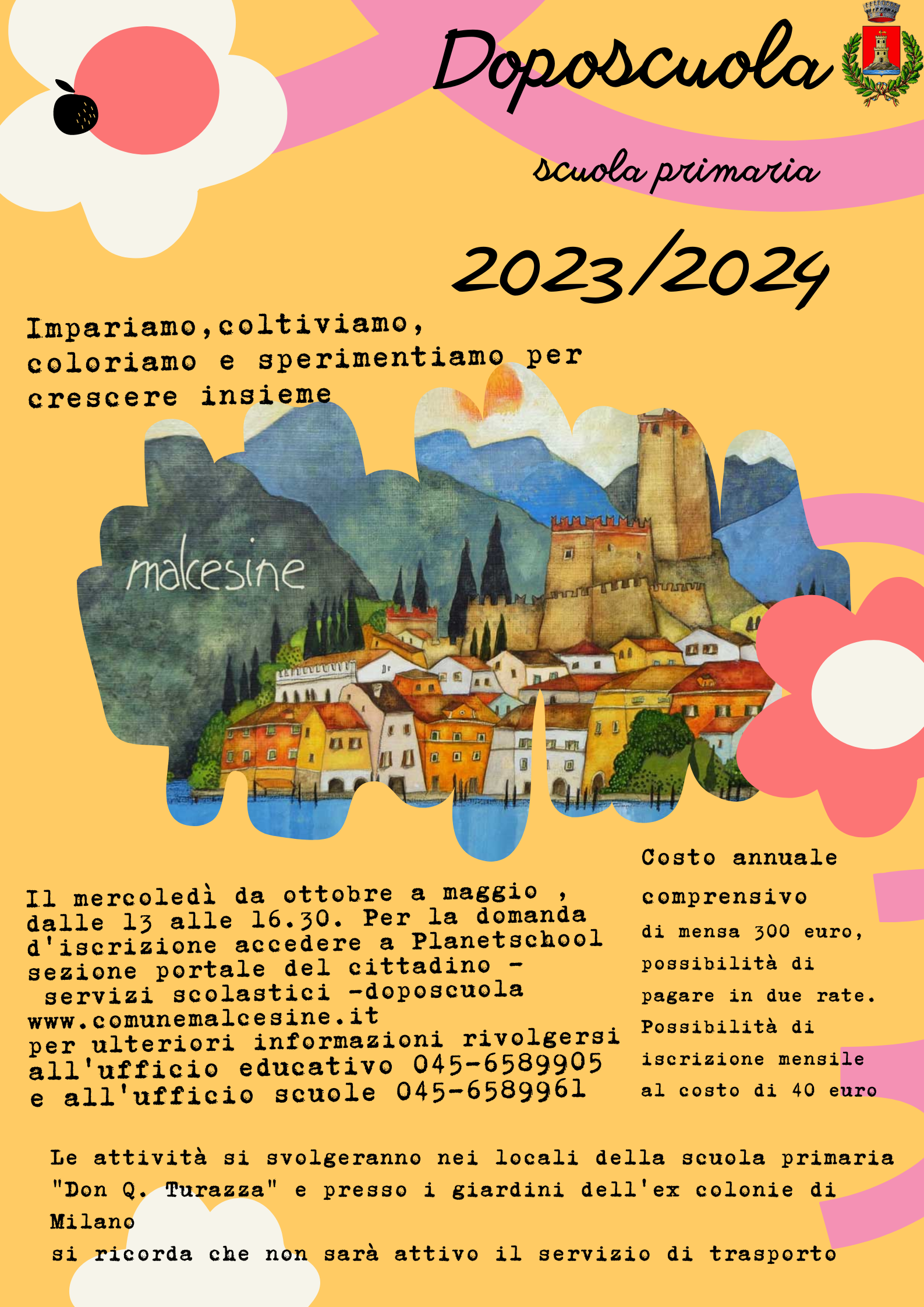 DOPOSCUOLA  ANNO SCOLASTICO 2023/2024 - SCUOLA PRIMARIA MALCESINE